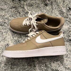 Nike Air Force 1 Low '07 - Khaki White. Worn once. Men’s size 11.